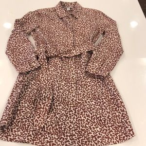 DVF Animal Print Shirt Dress size 10